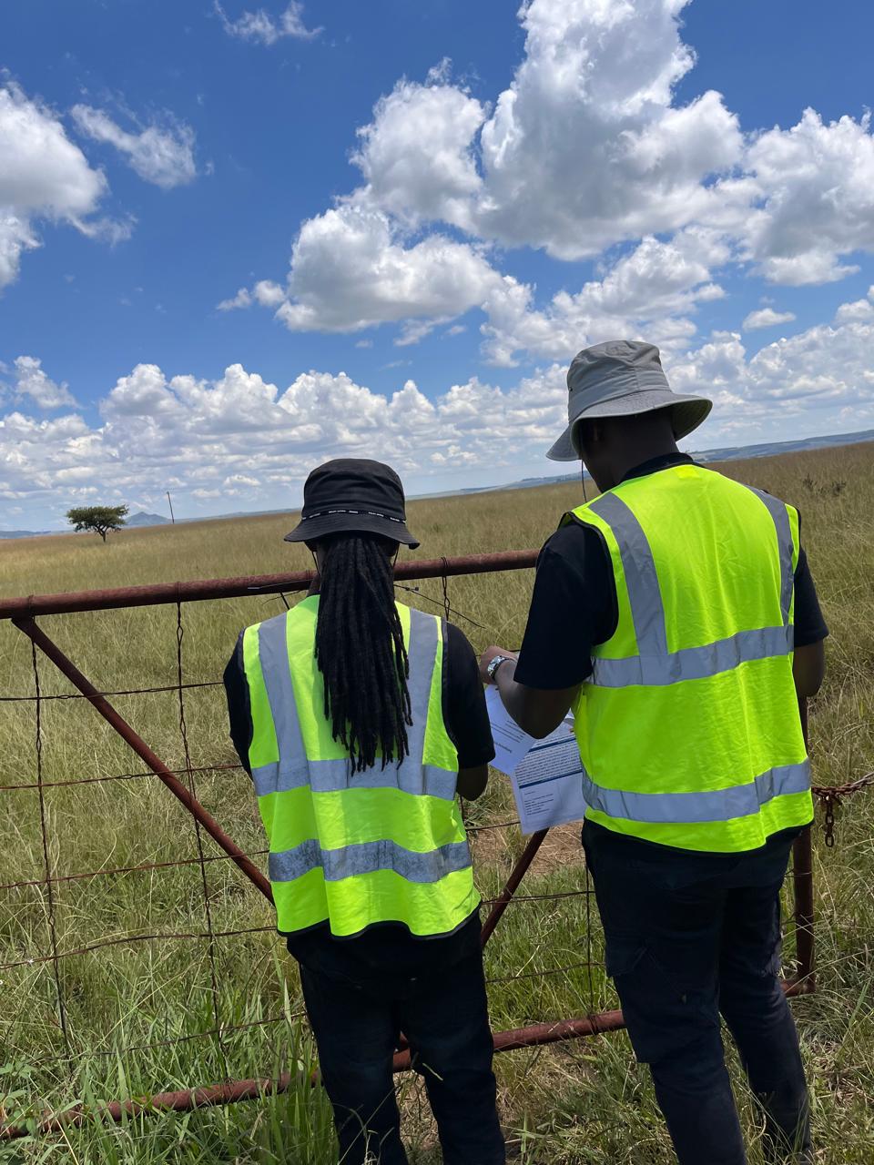 Working with site documents at a boundary fence